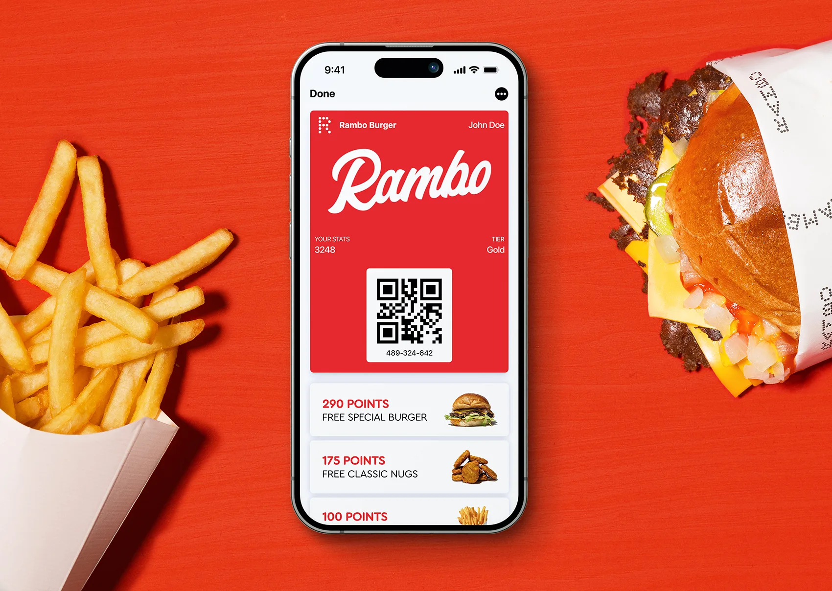 Use your phone's wallet app to store your points